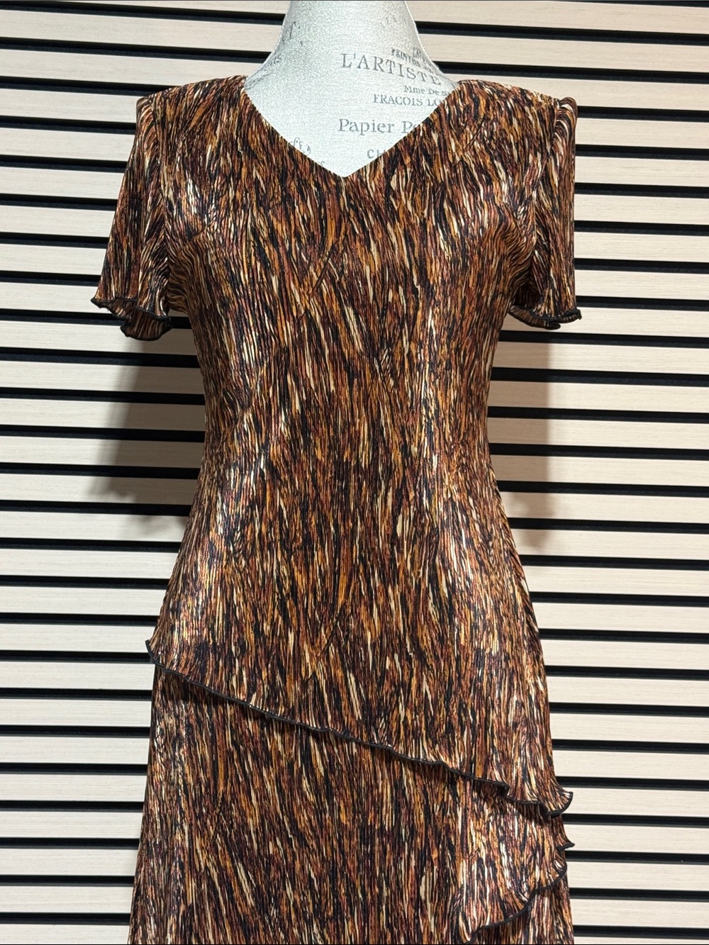 connected apparel Brown Midi Dress - Picture 2 of 10
